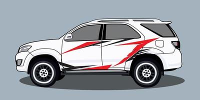 vector illustration of a free abstract car decal