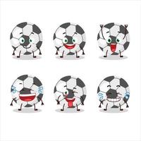 Cartoon character of soccer ball with smile expression vector