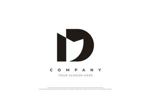 Initial Letter MD Logo or DM Monogram Logo Design Vector