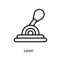 Lever  Vector  outline Icons. Simple stock illustration stock