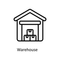 Warehouse Vector  outline Icons. Simple stock illustration stock