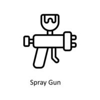 Spray Gun Vector  outline Icons. Simple stock illustration stock