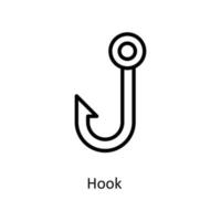 Hook  Vector  outline Icons. Simple stock illustration stock