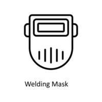Welding Mask Vector  outline Icons. Simple stock illustration stock
