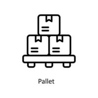 Pallet  Vector  outline Icons. Simple stock illustration stock