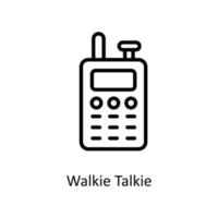 walkie película sonora vector contorno iconos sencillo valores ilustración valores