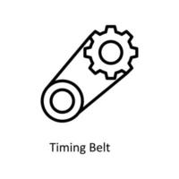 Timing Belt  Vector  outline Icons. Simple stock illustration stock