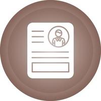 CV Vector Icon