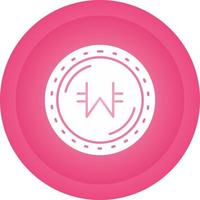 Won Currency Vector Icon
