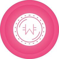 Won Currency Vector Icon