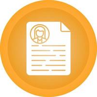 CV Vector Icon