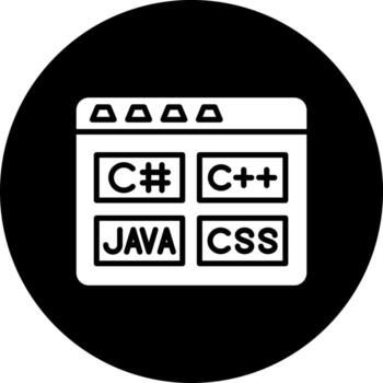 codificación idioma vector icono estilo