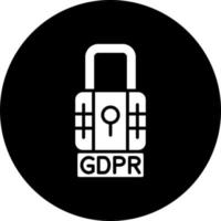 gdpr vector icono estilo