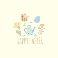 Easter card. Hand drawn vector