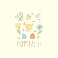 Easter card. Hand drawn vector