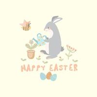 Easter card. Hand drawn vector