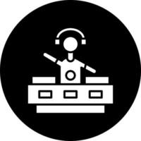 DJ vector icono estilo