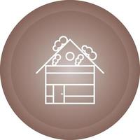 House with Snow Vector Icon