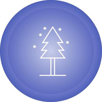 Tree in Snow Vector Icon