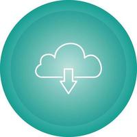 Cloud with downward arrow Vector Icon