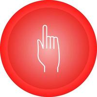 Raised Finger Vector Icon