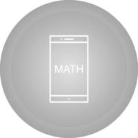 Studying Math on Mobile Vector Icon