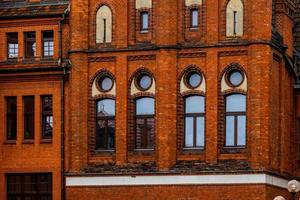 old historic brick Teutonic building town hall in lebork poland photo