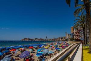 panorama view on a sunny day on the city of Benidorm Spain photo