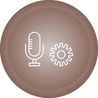 Microphone Settings Vector Icon