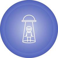 Alien Abduction Vector Icon