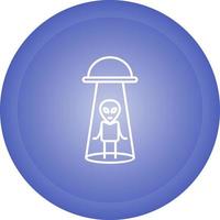 Alien Abduction Vector Icon