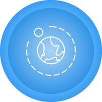 Moons Orbiitting Earth Vector Icon