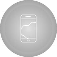 icono de vector de teléfono celular roto