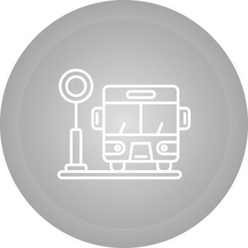 icono de vector de parada de autobús