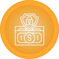 icono de vector de protección de dinero