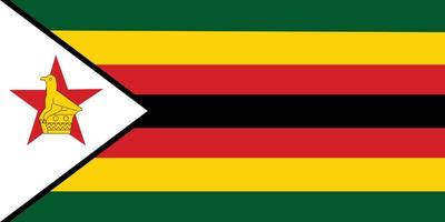 Flag of Zimbabwe.National flag of Zimbabwe vector