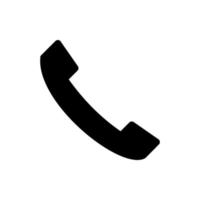 Phone icon in flat style isolated on white background. Telephone symbol vector