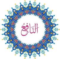 An Naafi 99 names of Allah with Meaning and Explanation vector