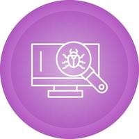 icono de vector de virus de búsqueda