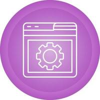 icono de vector de configuración del navegador