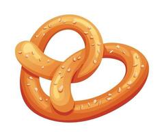 Pretzel vector illustration. Bread isolated on white background