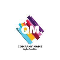 QM initial logo With Colorful template vector. vector