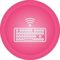Wireless Keyboard Vector Icon