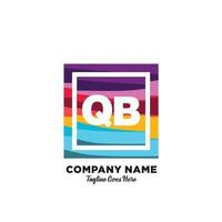 QB initial logo With Colorful template vector. vector