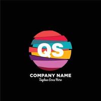 QS initial logo With Colorful template vector. vector