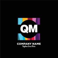 QM initial logo With Colorful template vector. vector