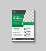 Green and Simple Business Flyer Template Design vector