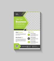 Green and Simple Business Flyer Template Design vector