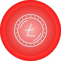 icono de vector de moneda litecoin