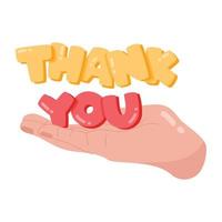 Trendy Thank You vector